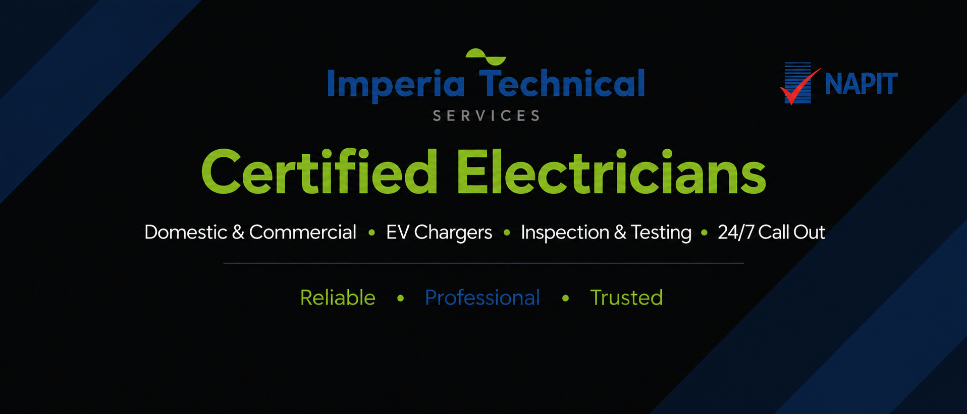 Imperia Technical Services certified electricians banner